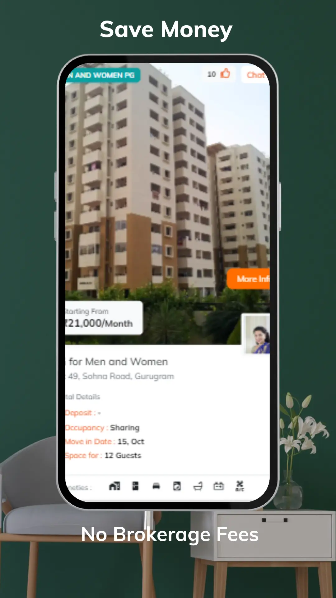 Flat and PG Listing by Landlords -Homeowners on BestRoomies