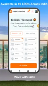 BestRoomies Homepage Available in 10 Cities